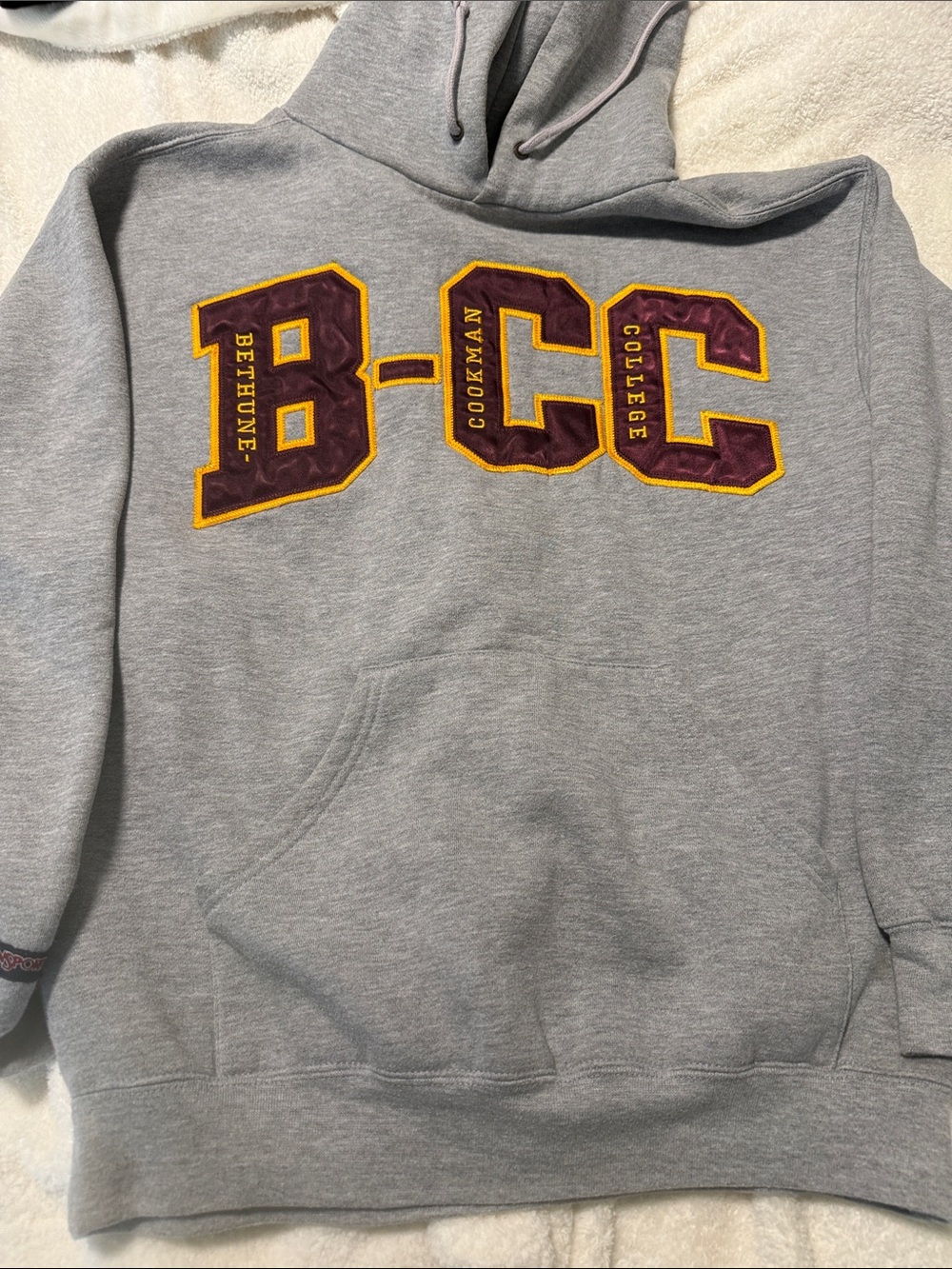 Jansport Gray Crewneck Sweatshirt with Maroon and Gold B-CC Patch